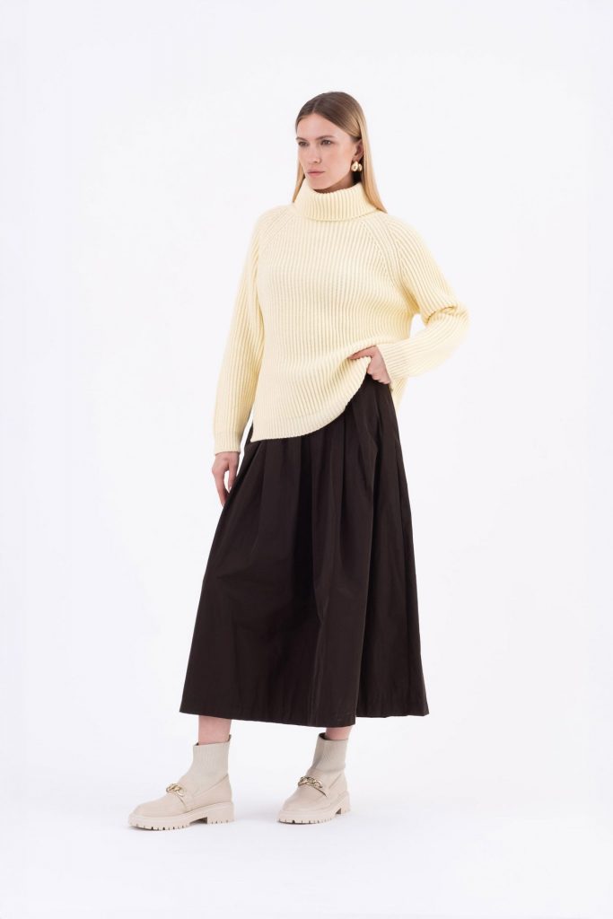SKIRT VICARIO CINQUE GORIZIA BROWN — immagine 3